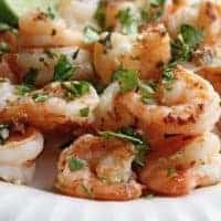Keto Garlic Cilantro Shrimp