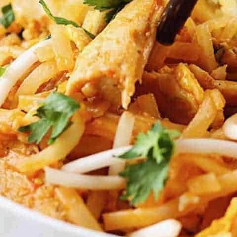 Keto Pad Thai Easy Keto Chicken Pad Thai