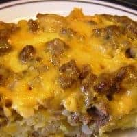 Keto Cheesy Sausage and Egg Bake