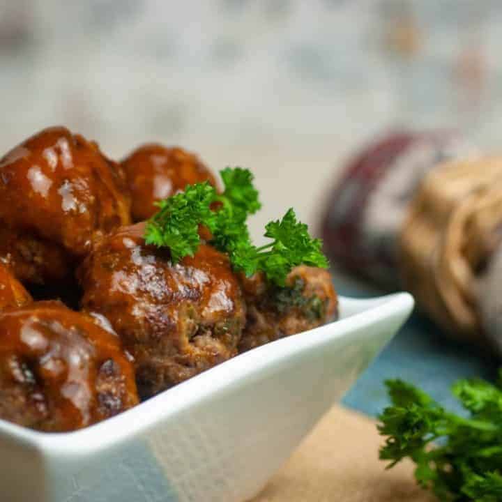 Keto Bacon Bourbon Meatballs