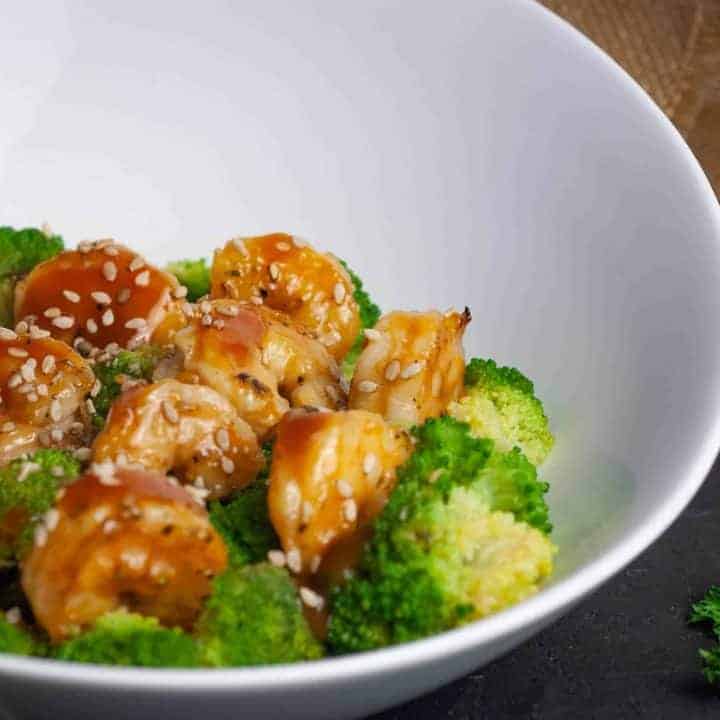 Low-Carb General Tso's Shrimp and Broccoli