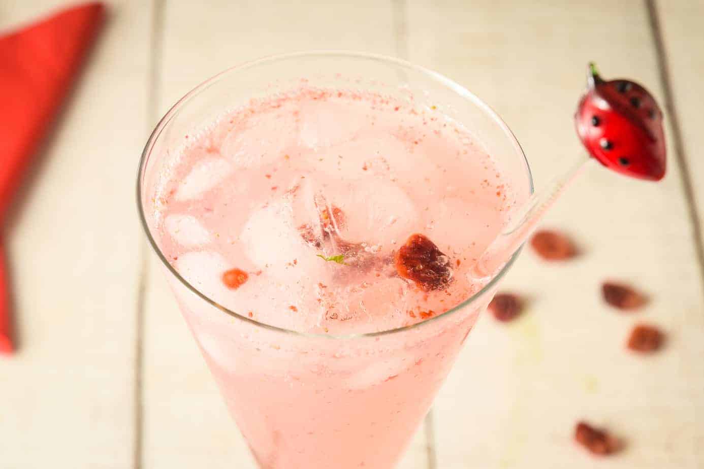 Low-Carb Cranberry Vodka Spritzer