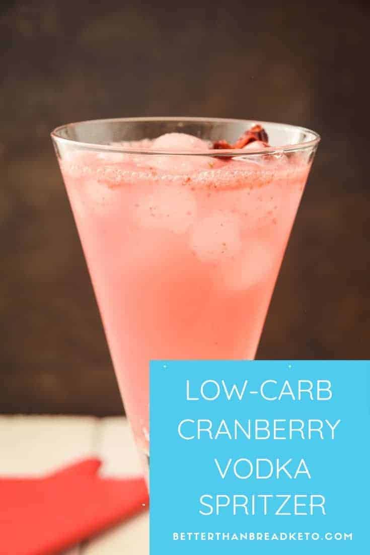 Low-Carb Cranberry Vodka Spritzer
