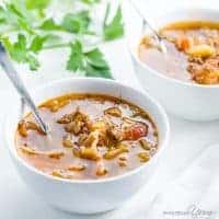 Cabbage Soup with Ground Beef