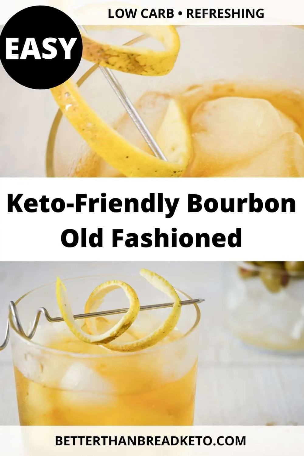 Keto-Friendly Bourbon Old Fashioned
