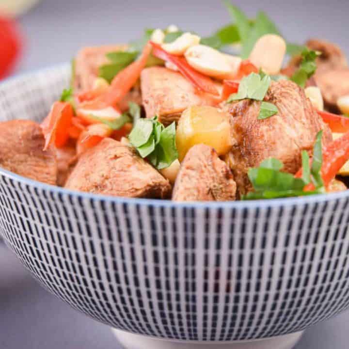 Low-Carb Slow Cooker Thai Peanut Chicken
