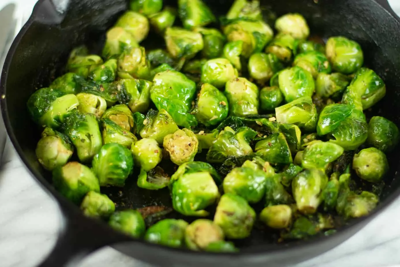 Keto Garlic Butter Brussel Sprouts